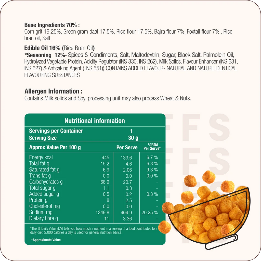 Millet Protein Puffs Lime and Mint 300g (30g x 10 Packs)