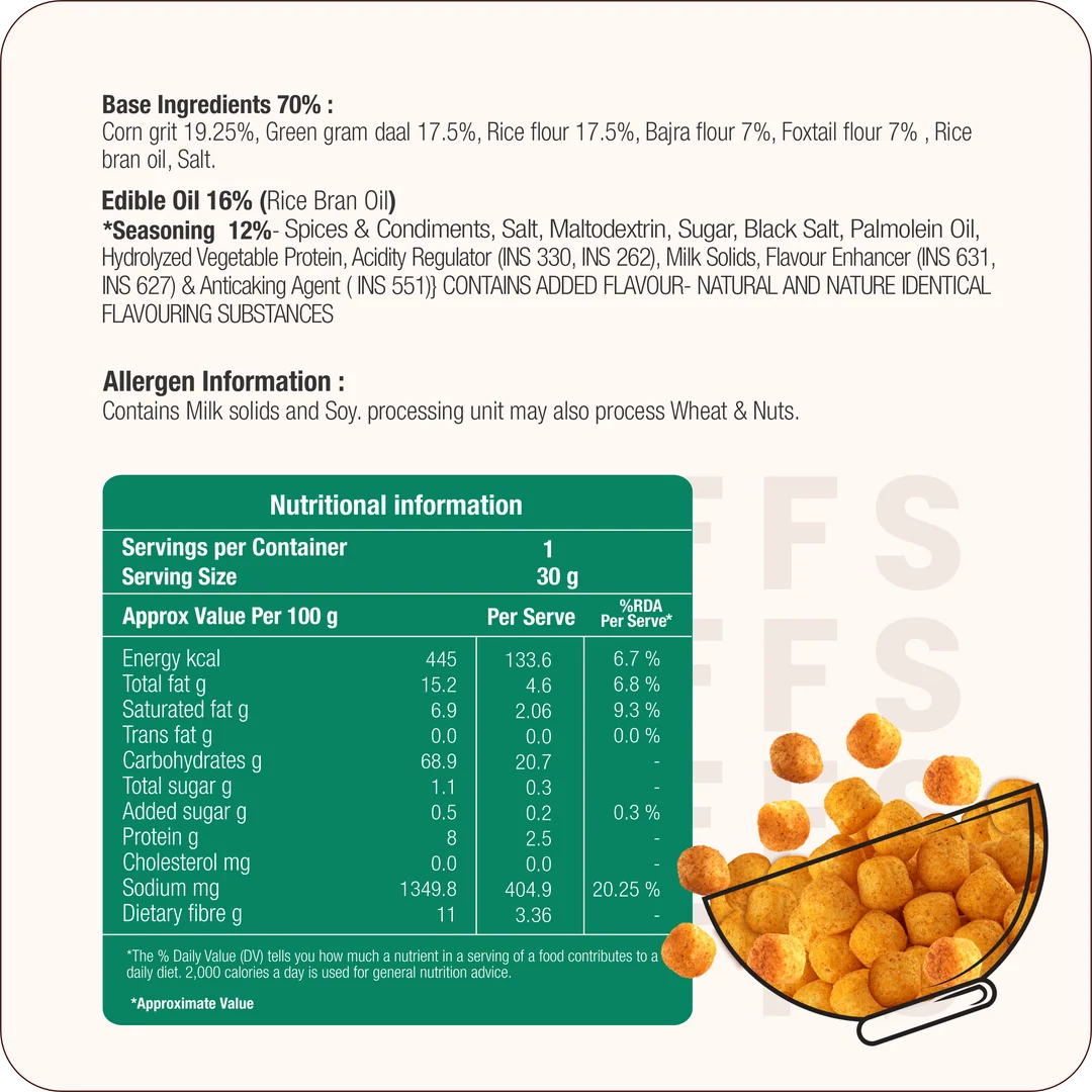 Millet Protein Puffs Lime and Mint 300g (30g x 10 Packs)