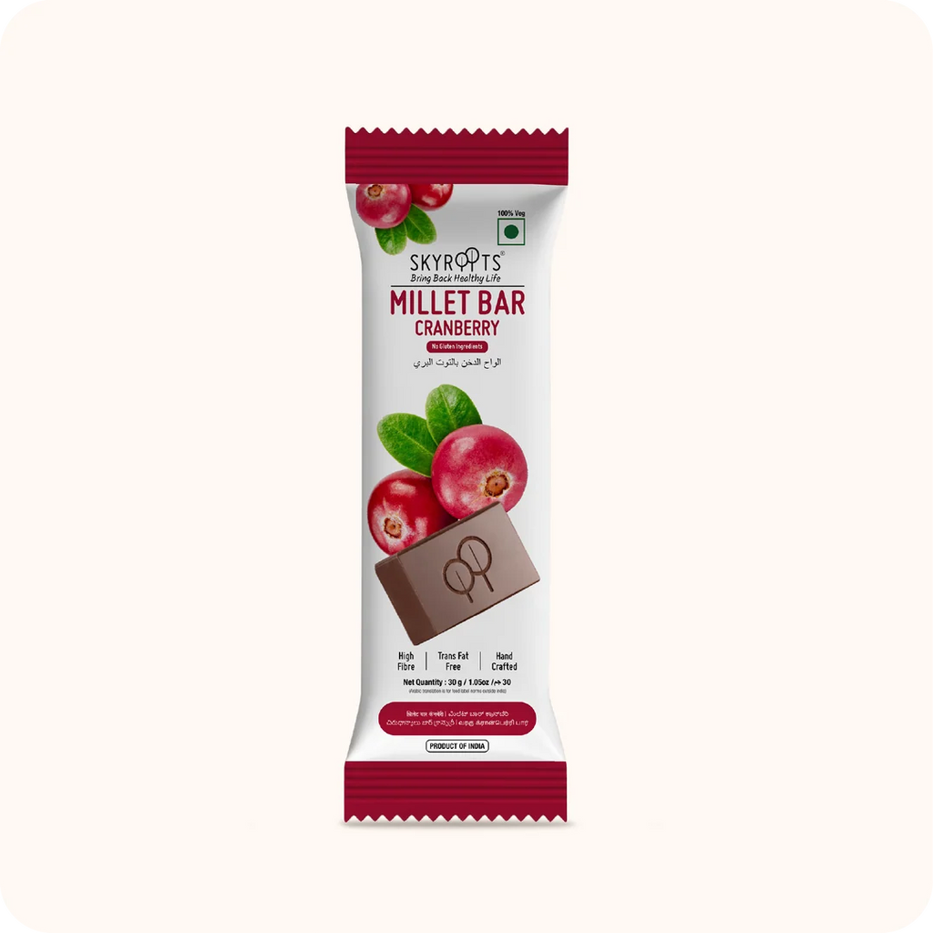 Millet Bar Cranberry 240gm (30gm x 8 packs)