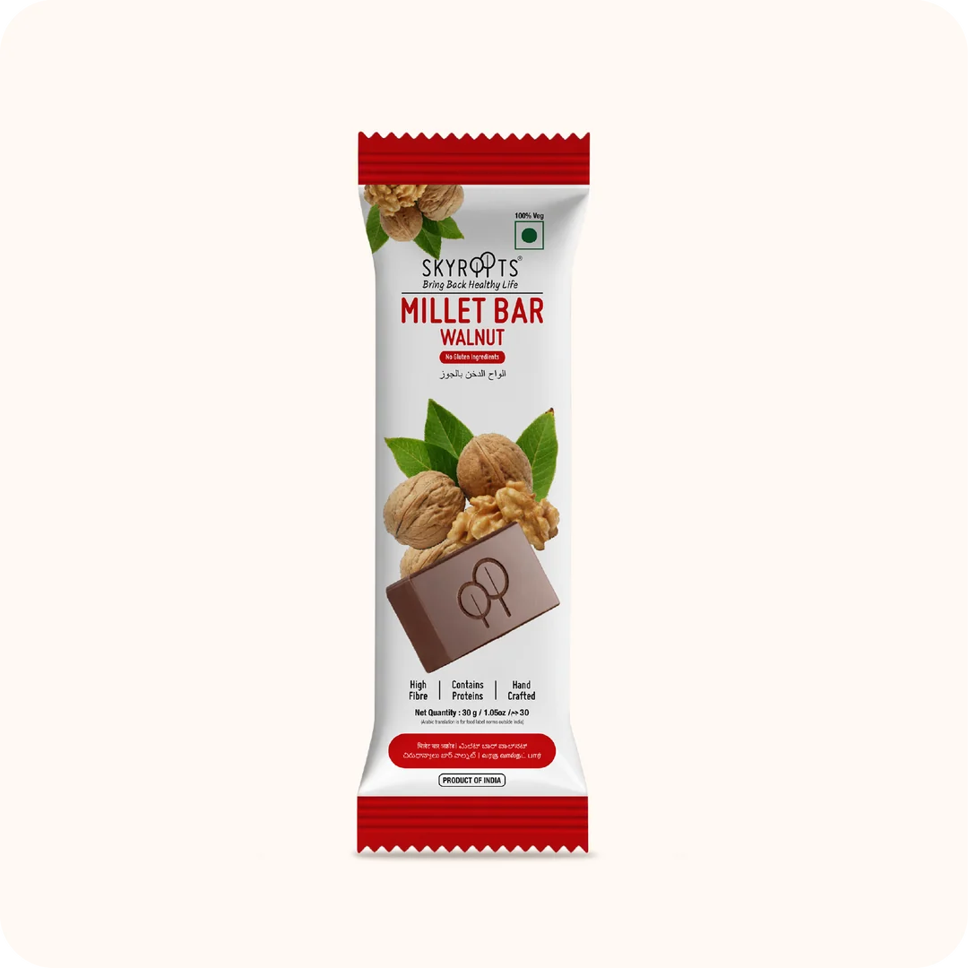 Walnut Millet Bar 240gm (30gm x 8 nos)