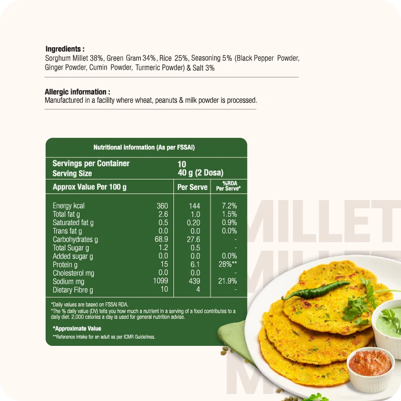 Millet Chilla Mix 400g
