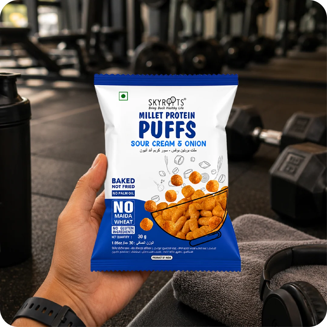 Millet Protein Puffs Sour Cream & Onion 300g (30g x 10 Packs)