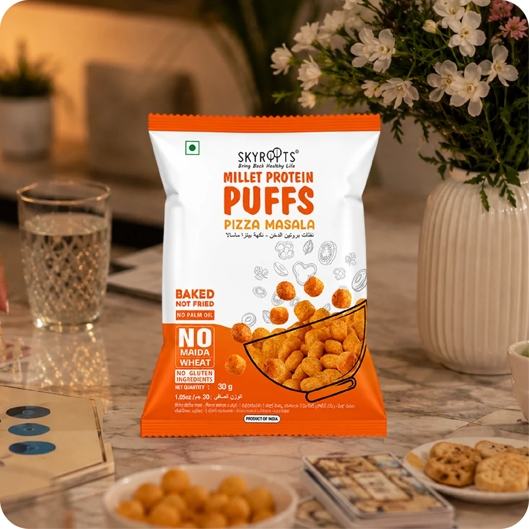 Millet Protein Puffs Pizza Masala 300g (30g x 10 Packs)
