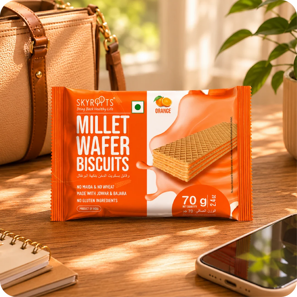 Millet Wafer Biscuits Orange 420g (70g x 6 Packs)