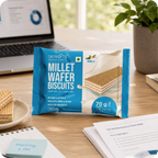 Millet Wafer Biscuits Vanilla 420gm (70gm x 6 Packs) / 140gm (70gm x 2 Packs)