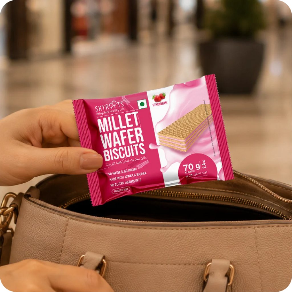 Millet Wafer Biscuits Strawberry 420g (70g x 6 Packs)