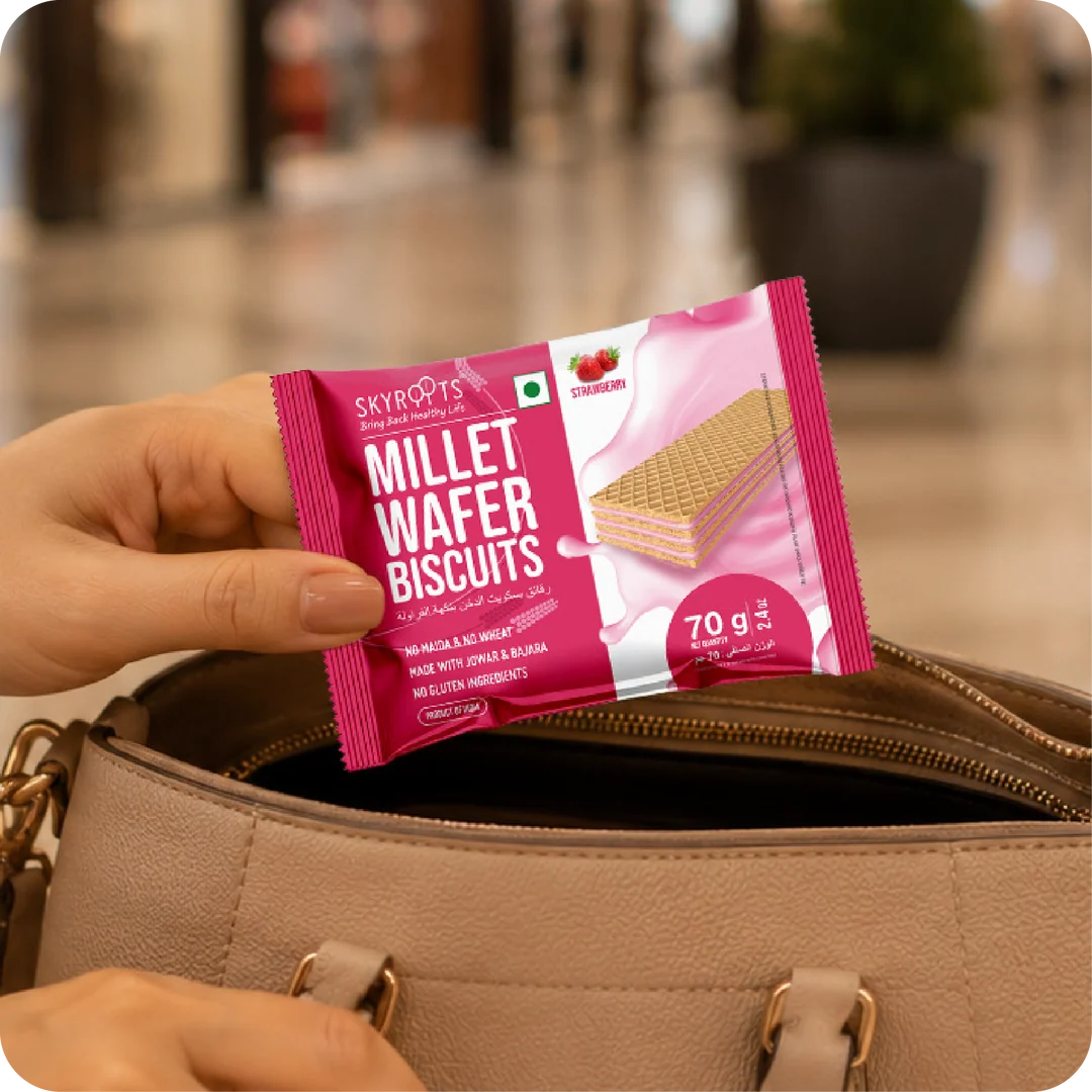 Millet Wafer Biscuits Strawberry 420g (70g x 6 Packs)