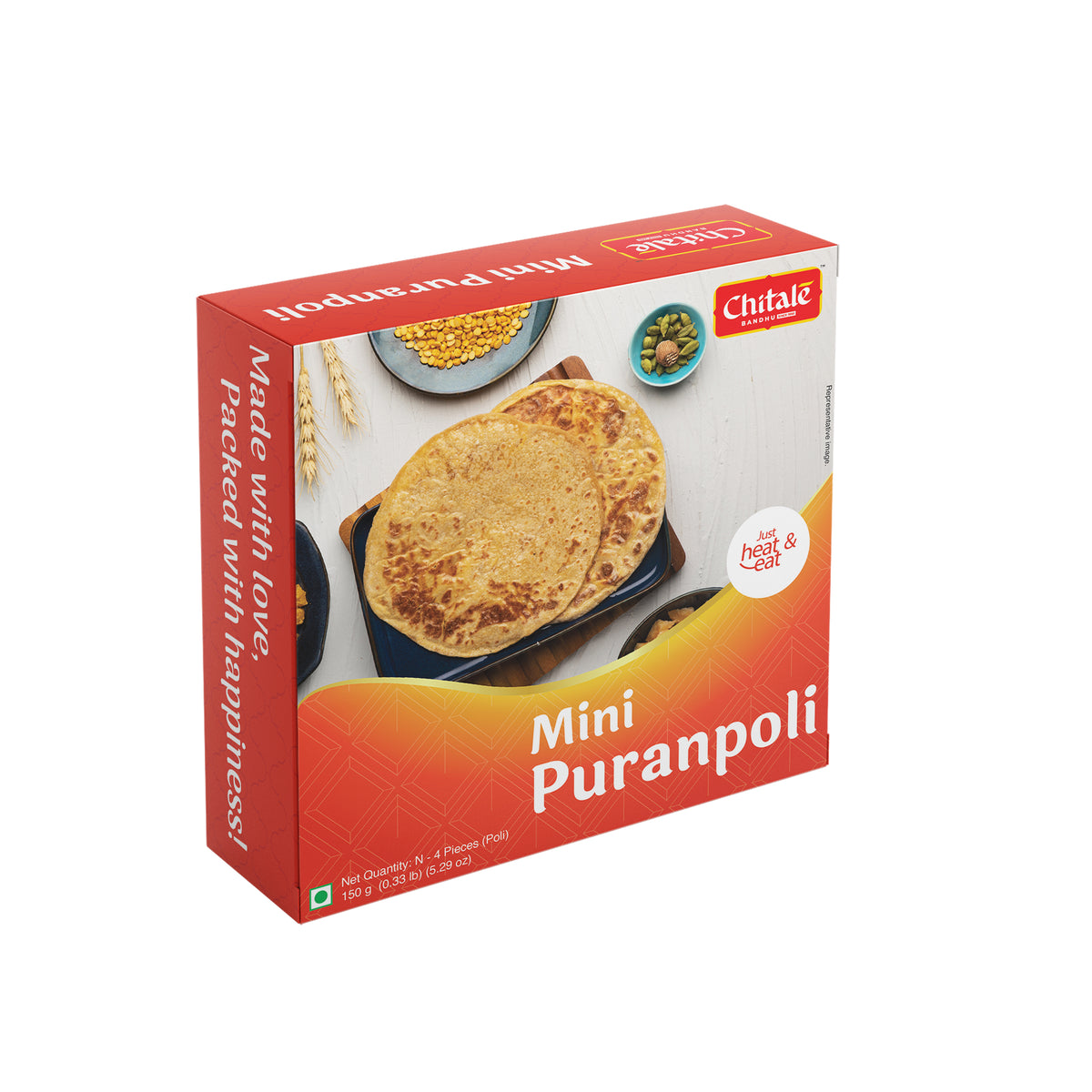 Mini Puran Poli - 4 pcs