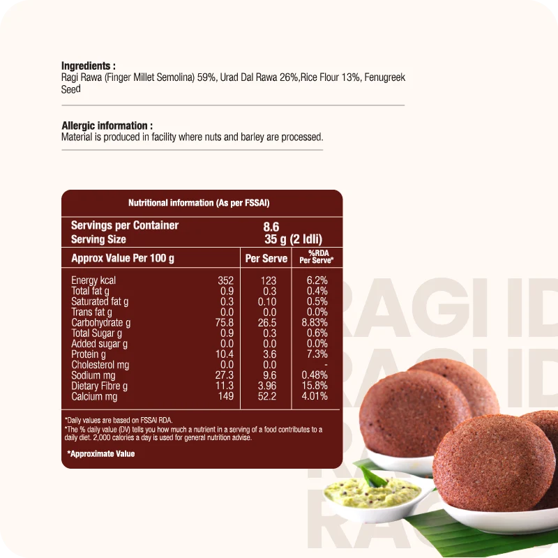 Ragi Idli Mix 300gm
