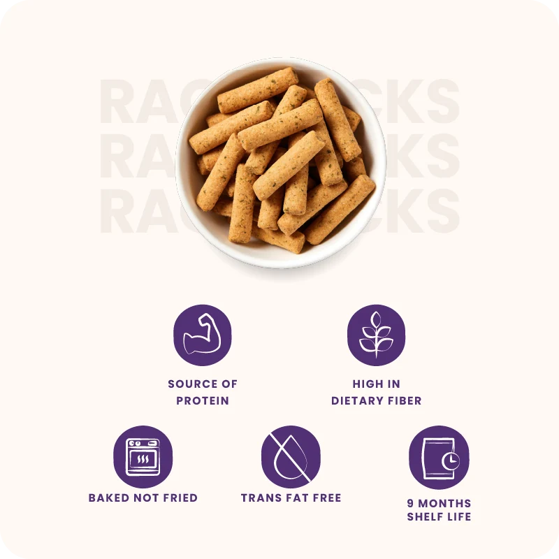 Millet Ragi Sticks Cream & Onion 300g (30g x 10 Packs)