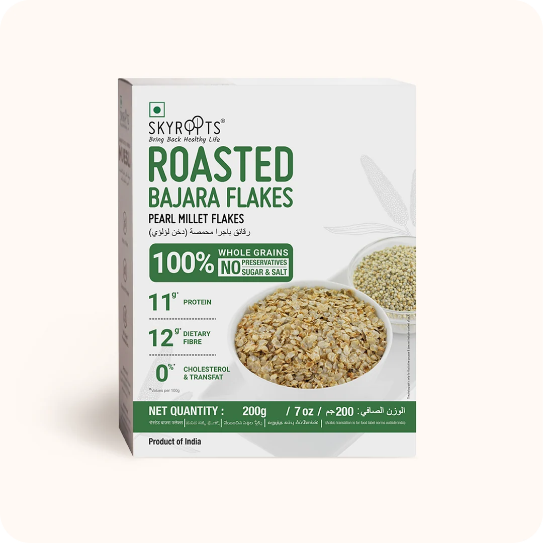 Roasted Bajara Flakes (Pearl Millet Flakes) 200gm
