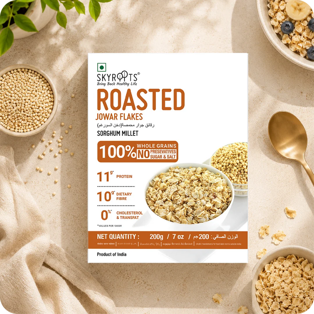 Roasted Jowar Flakes (Sorghum Millet Flakes) 200gm