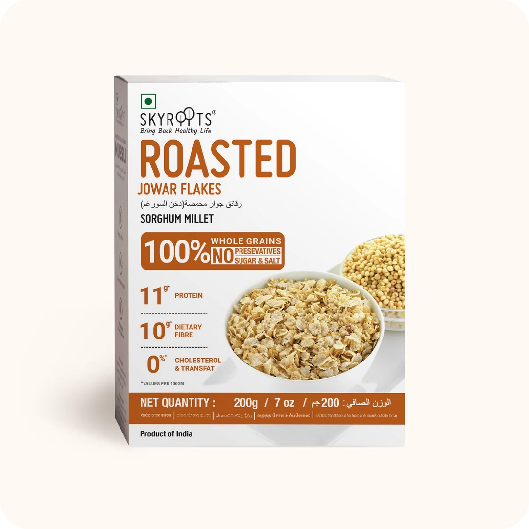 Roasted Jowar Flakes (Sorghum Millet Flakes) 200gm