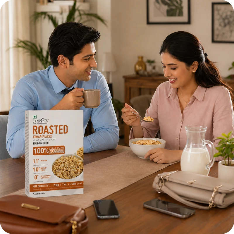 Roasted Jowar Flakes (Sorghum Millet Flakes) 200gm