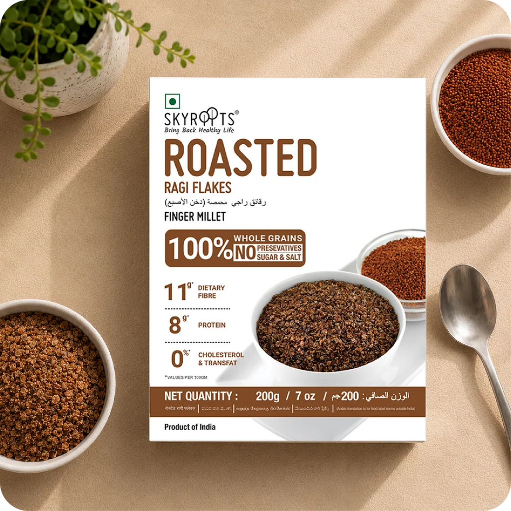 Roasted Ragi Flakes (Finger Millet Flakes) 200gm
